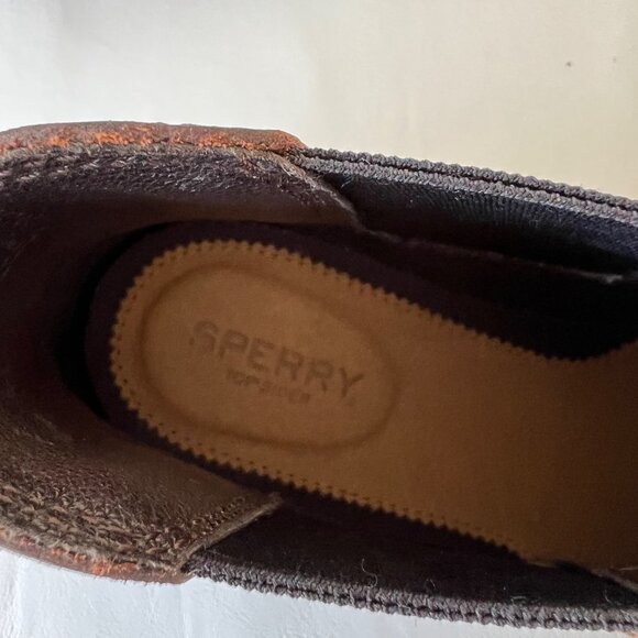 Sperry Women Leather Ankle Boots Brown Chelsea Boots Size 10 - Picture 7 of 9